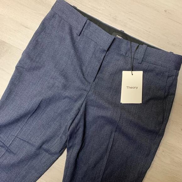 Theory Testra 2B Pants in Spring Navy Multi. - Picture 10 of 14